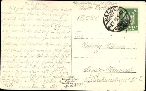 Ak Ostseebad Baabe auf Rügen, Strand