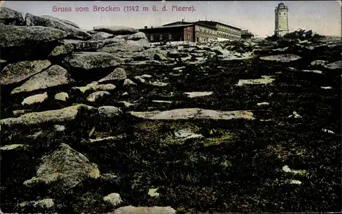 Ak Brocken Nationalpark Harz, Brocken-Hotel