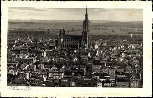 Ak Ulm an der Donau, Totalansicht, Münster