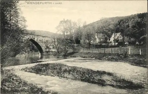 Ak Wendefurt Wendefurth Thale im Harz, Brücke