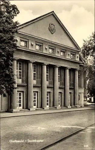 Ak Hansestadt Greifswald, Stadttheater