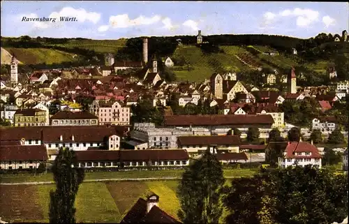 Ak Ravensburg in Württemberg Oberschwaben, Panorama