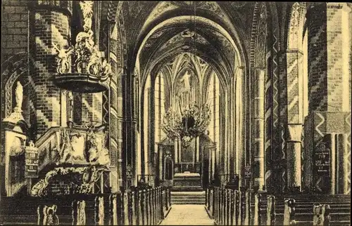 Ak Bergen auf der Insel Rügen, Kirche, Inneres