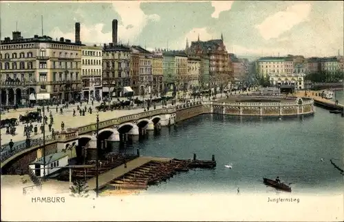 Ak Hamburg Mitte Neustadt, Jungfernstieg