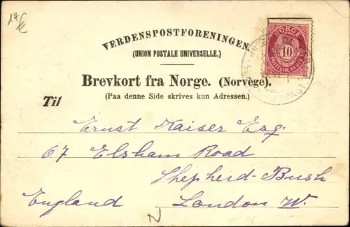 Ak Bergen Norwegen, Tyskekirken