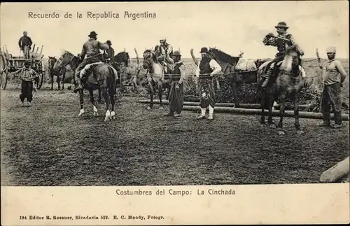 Ak Argentinien, Costumbres del Campo La Cinchada