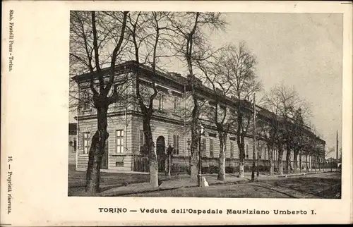Ak Torino Turin Piemonte, Veduta dell'Ospedale Mauriziano Umberto I.