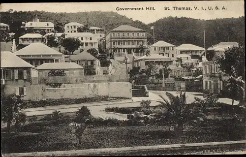Ak Saint Thomas Amerikanische Jungferninseln, Government Hill