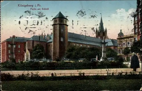 Ak Kaliningrad Königsberg Ostpreußen, Schloss, Denkmal