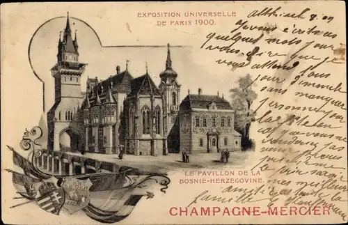 Litho Paris, Exposition Universelle de 1900, Le Pavillon de la Bosnie-Herzegovine