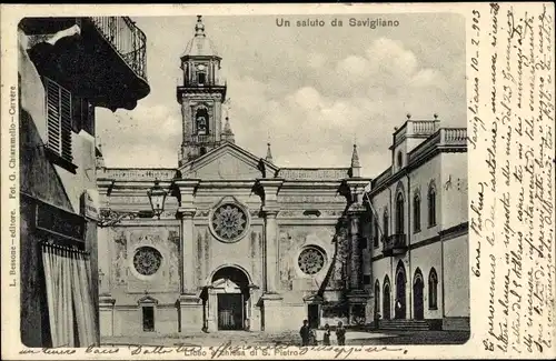 Ak Savigliano Piemonte, Pfarrkirche San Pietro