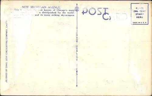 Ak Chicago Illinois USA, New Michigan Avenue