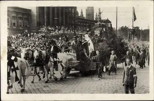 Ak Wien 5 Margareten, X. Deutsches Sängerbundesfest, Festzug, Festwagen Die Wartburg Eisenach