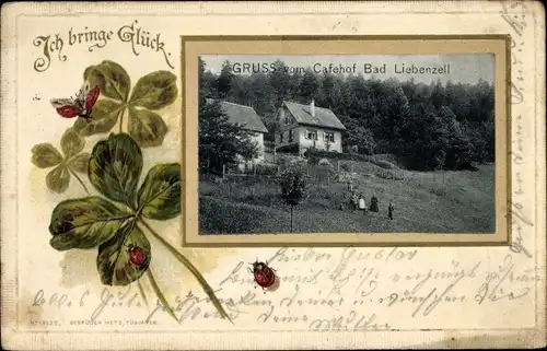 Passepartout Präge Ak Bad Liebenzell im Schwarzwald, Cafehof
