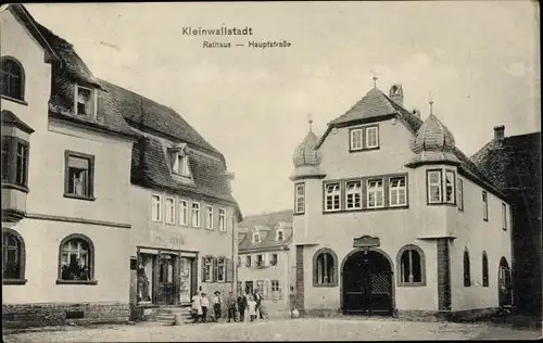 Ak Kleinwallstadt in Unterfranken, Rathaus, Hauptstraße