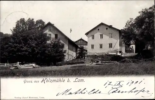 Ak Lam im Bayerischen Wald Oberpfalz, Holzmühle