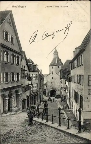 Ak Hechingen im Zollernalbkreis, Untere Turmstraße