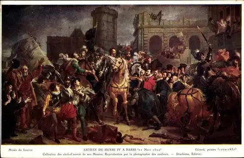 Künstler Ak Gerard, Einzug Heinrichs IV. in Paris