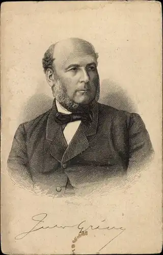 Künstler Litho Jules Grévy, Französischer Staatspräsident