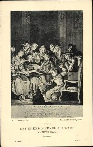 Künstler Ak Cochin, M., Die Meisterwerke der Kunst im 18. Jahrhundert, The Charming Catin