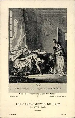 Künstler Ak Moreau, Die Meisterwerke der Kunst im 18. Jahrhundert, Szene aus Sophronie