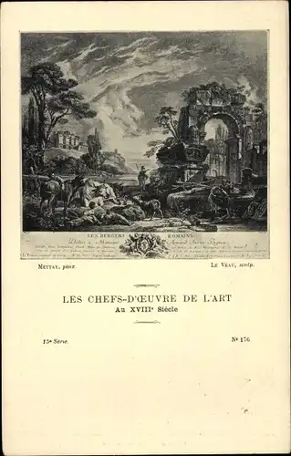 Künstler Ak Mettay, Die Meisterwerke der Kunst im 18. Jahrhundert, Die römischen Hirten