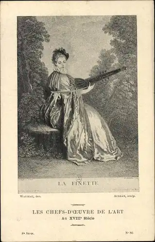 Künstler Ak Watteau, Die Meisterwerke der Kunst im 18. Jahrhundert, La Finette