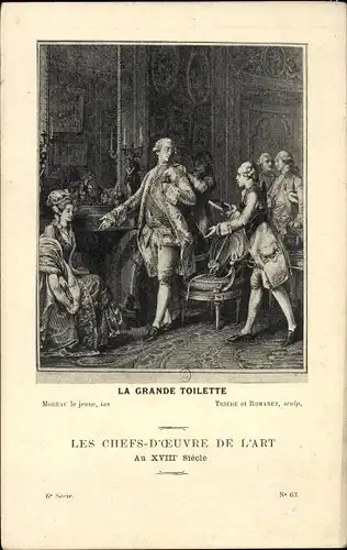 Künstler Ak Triere, Romanet, Meisterwerke der Kunst des 18. Jahrhunderts, La Grande Toilette