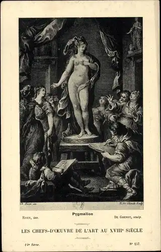 Künstler Ak De Ghendt, Die Meisterwerke der Kunst im 18. Jahrhundert, Pygmalion