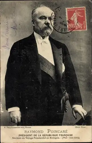 Ak Raymond Poincaré, Präsident der Französischen Republik