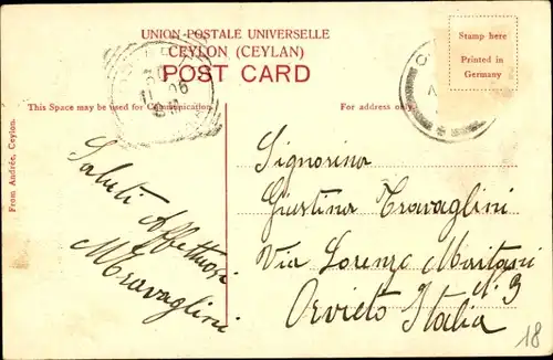 Ak Ceylon Sri Lanka, Die Perahera, jährliche buddhistische Prozession