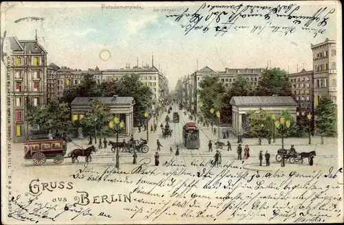 Litho Berlin Tiergarten, Potsdamer Platz, Leipziger Straße