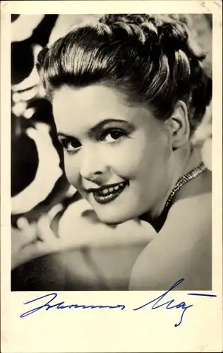 Ak Schauspielerin Johanna Matz,  Portrait, Autogramm