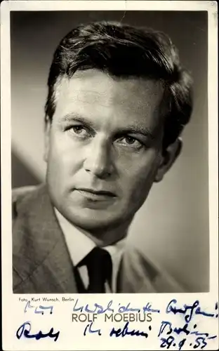 Ak Schauspieler Rolf Moebius, Portrait, Autogramm