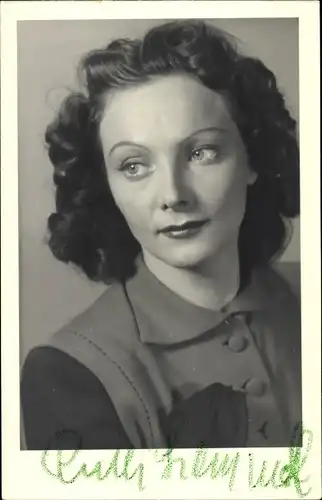 Ak Schauspielerin Ruth Lommel, Portrait, Autogramm