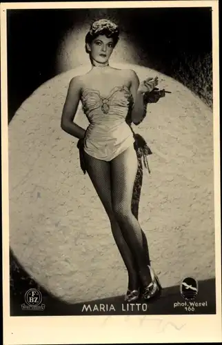 Ak Schauspielerin Maria Litto, Standportrait, Autogramm