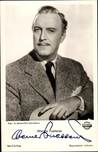 Ak Werner Fuetterer, Portrait, Autogramm