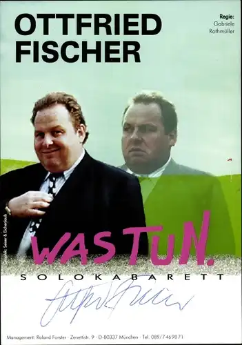Ak Schauspieler Ottfried Fischer, Portrait, Autogramm