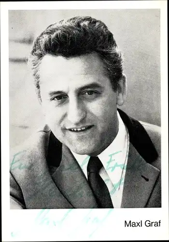 Ak Schauspieler Maxl Graf, Portrait, Autogramm