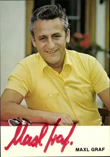 Ak Schauspieler Maxl Graf, Portrait, Autogramm