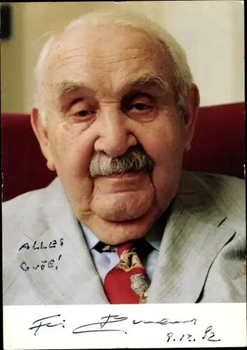 Ak Regisseur Fritz Eckhardt, Portrait, Autogramm