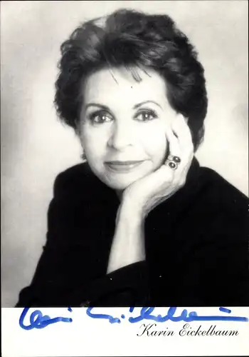 Ak Schauspielerin Karin Eickelbaum, Portrait, Autogramm