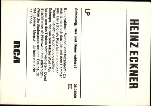 Ak Schauspieler Heinz Eckner, Portrait, Autogramm