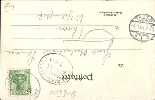 Passepartout Ak Nordhausen am Harz, Lutherplatz, Riesenhaus