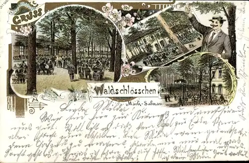 Litho Mark Sahnau Crimmitschau in Sachsen, Waldschlösschen