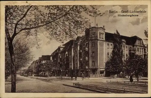 Ak Berlin Steglitz Groß Lichterfelde, Hindenburgdamm