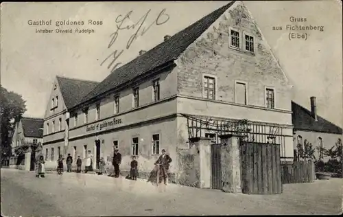 Ak Fichtenberg Mühlberg an der Elbe, Gasthof goldenes Ross