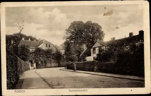 Ak Aurich in Ostfriesland, Bahnhofstraße