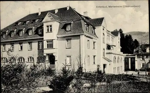 Ak Erlenbad Obersasbach Sasbach in der Ortenau, Wasserheilanstalt Marienheim