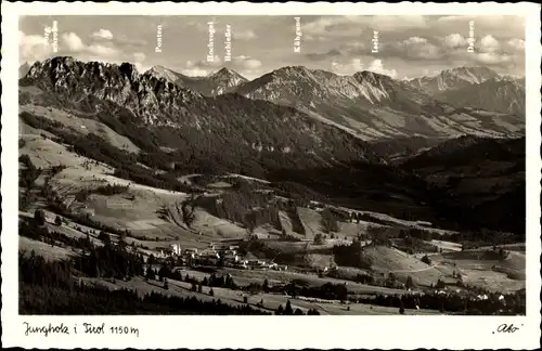 Ak Jungholz in Tirol, Panorama, Gebirgskette, Hochvogel